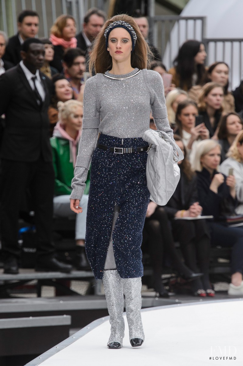 Sarah Berger featured in  the Chanel fashion show for Autumn/Winter 2017