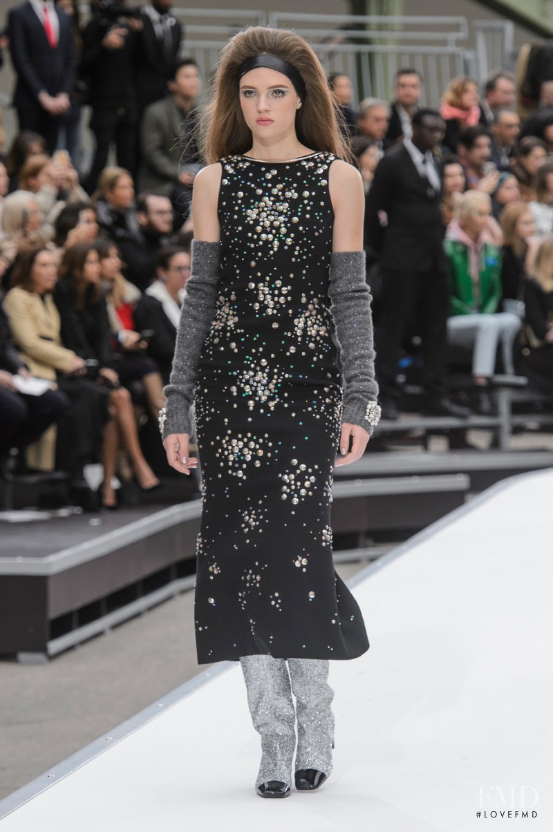 Adrienne Juliger featured in  the Chanel fashion show for Autumn/Winter 2017