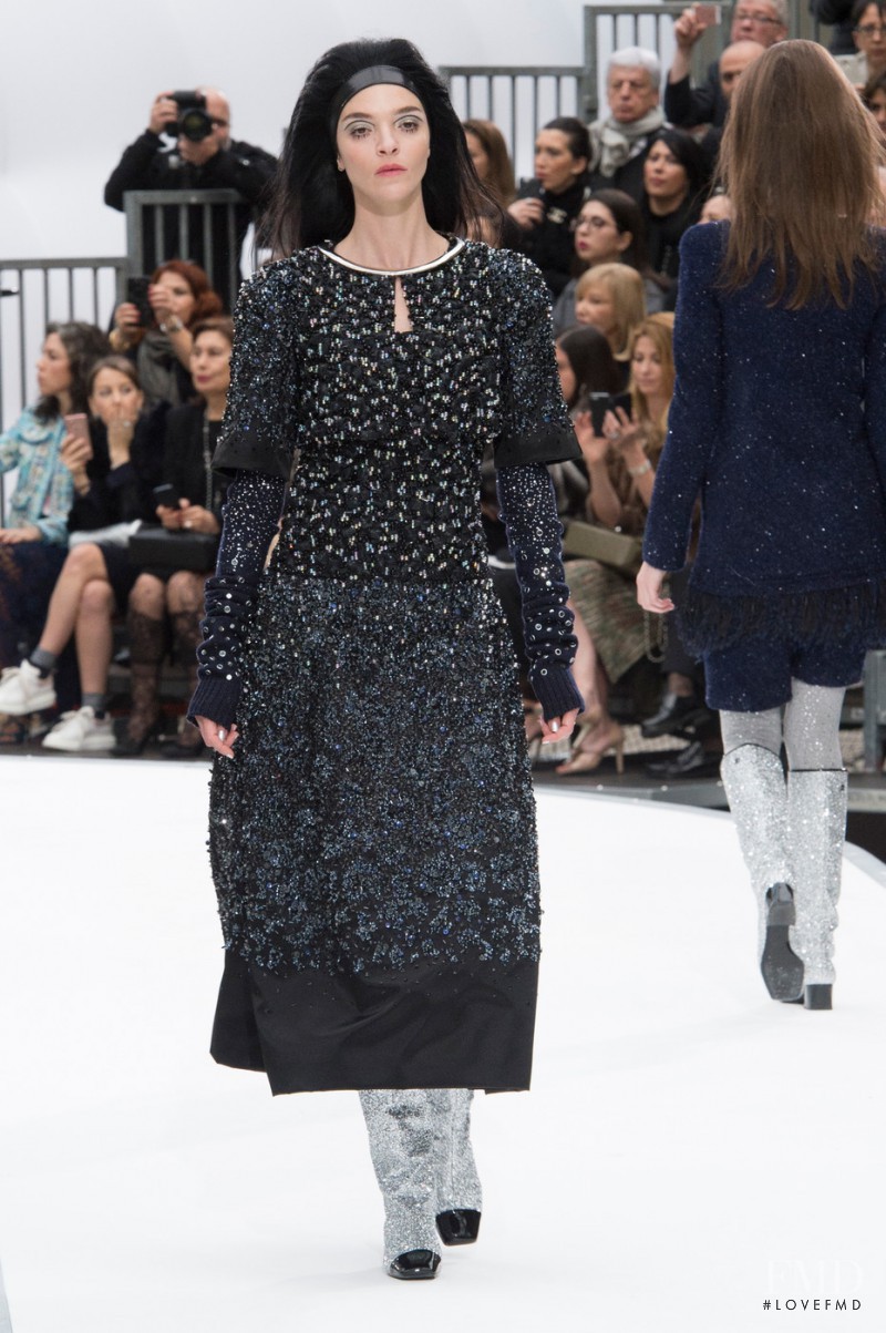 Mariacarla Boscono featured in  the Chanel fashion show for Autumn/Winter 2017