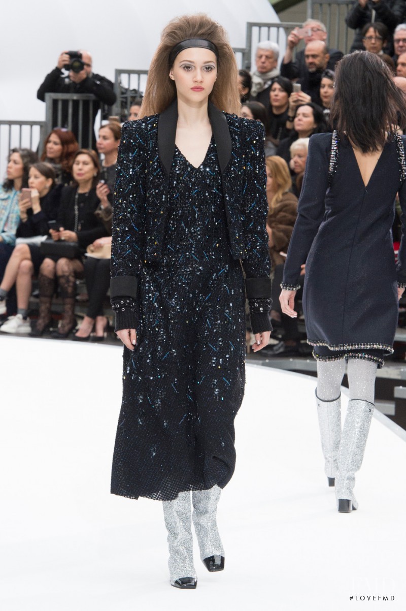 Michelle Gutknecht featured in  the Chanel fashion show for Autumn/Winter 2017