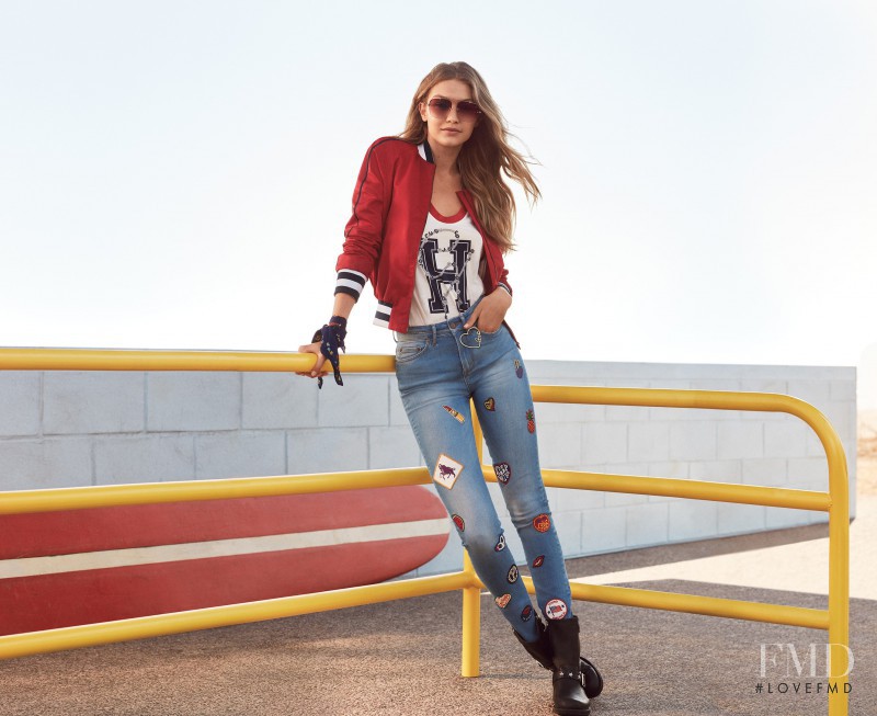 Gigi Hadid featured in  the Tommy Hilfiger x Gigi Hadid advertisement for Spring/Summer 2017
