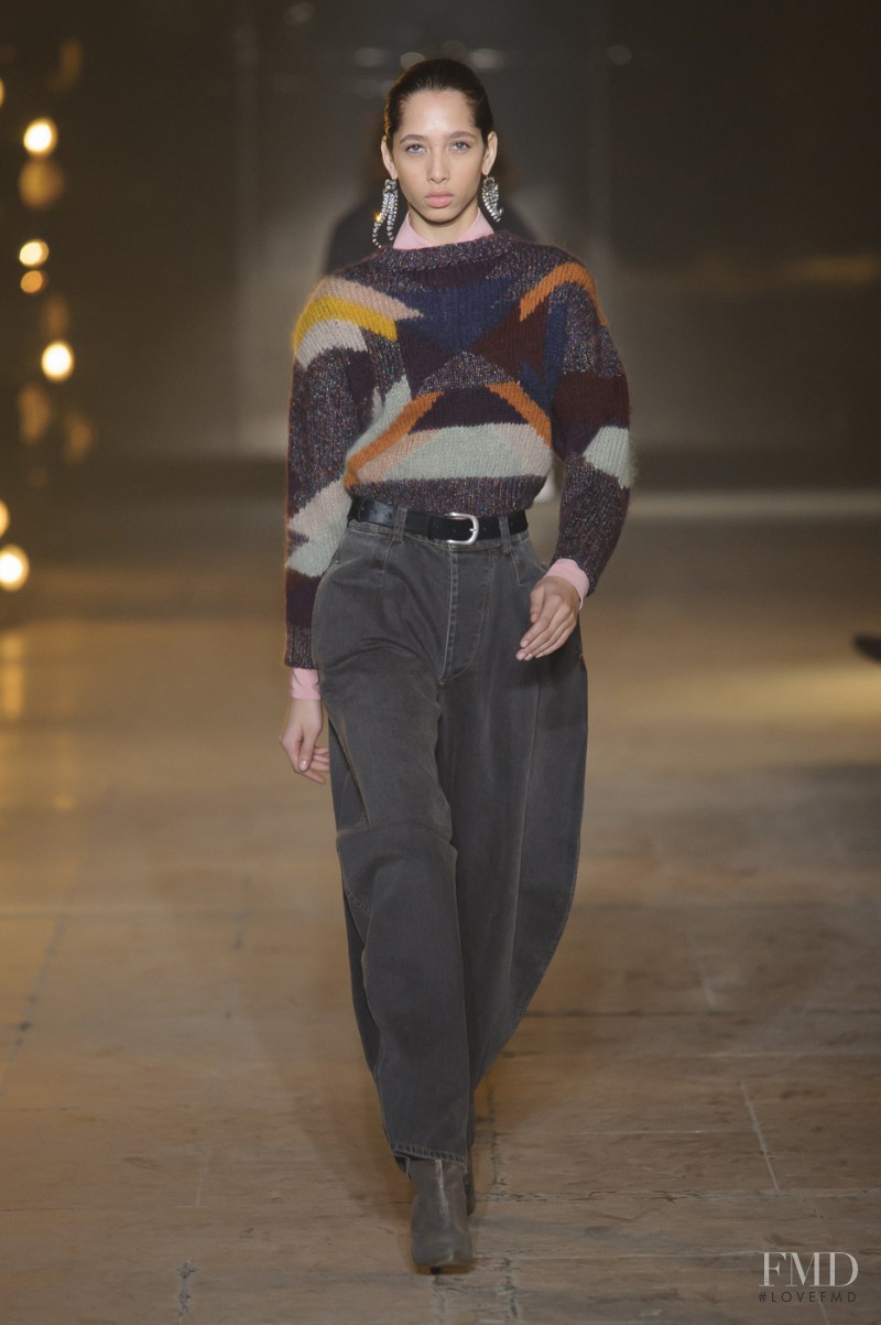 Yasmin Wijnaldum featured in  the Isabel Marant fashion show for Autumn/Winter 2017