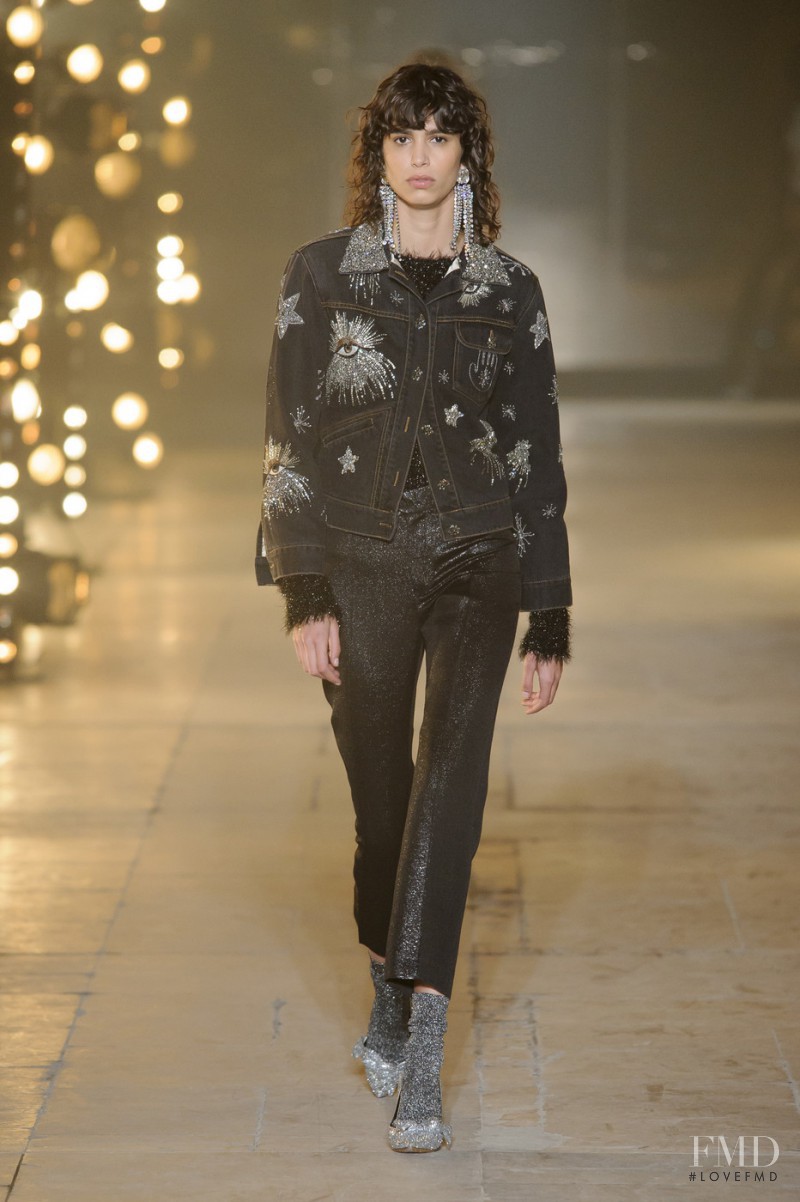 Mica Arganaraz featured in  the Isabel Marant fashion show for Autumn/Winter 2017