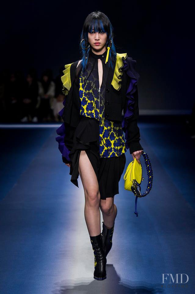 So Ra Choi featured in  the Versace fashion show for Autumn/Winter 2017