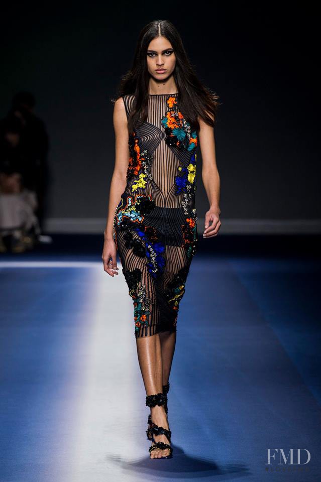 Aira Ferreira featured in  the Versace fashion show for Autumn/Winter 2017