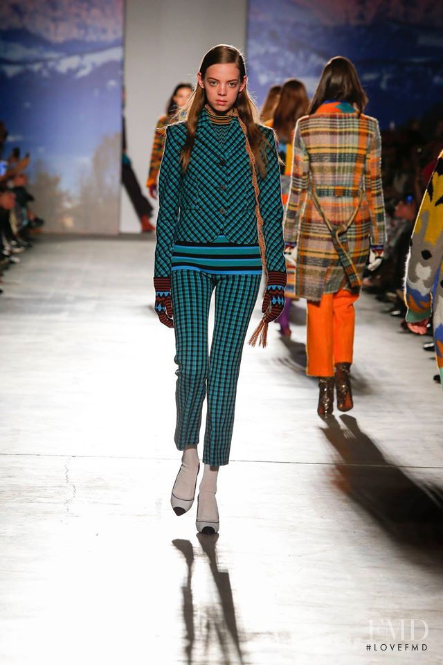 Mariana Zaragoza featured in  the Missoni fashion show for Autumn/Winter 2017