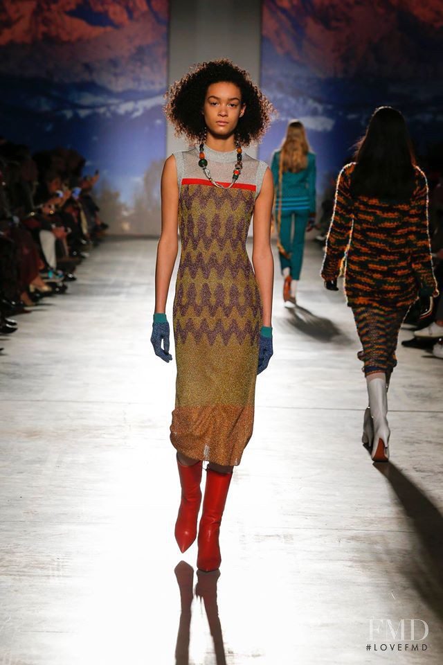 Noemie Abigail featured in  the Missoni fashion show for Autumn/Winter 2017