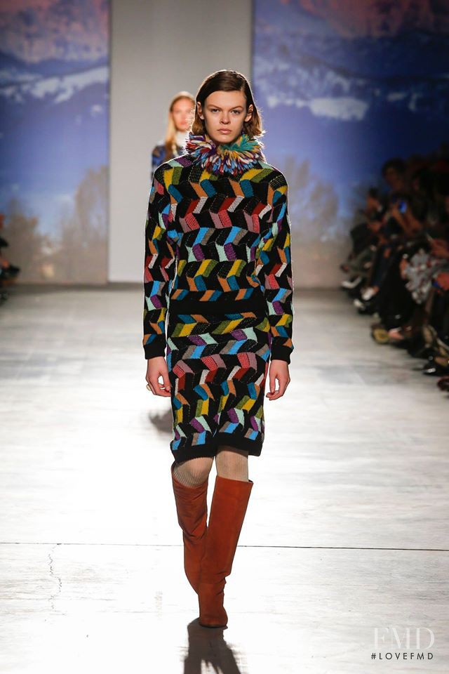 Cara Taylor featured in  the Missoni fashion show for Autumn/Winter 2017