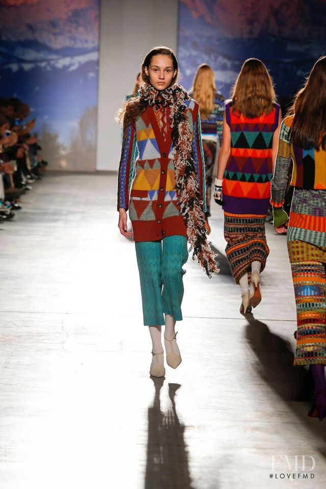 Michelle Gutknecht featured in  the Missoni fashion show for Autumn/Winter 2017