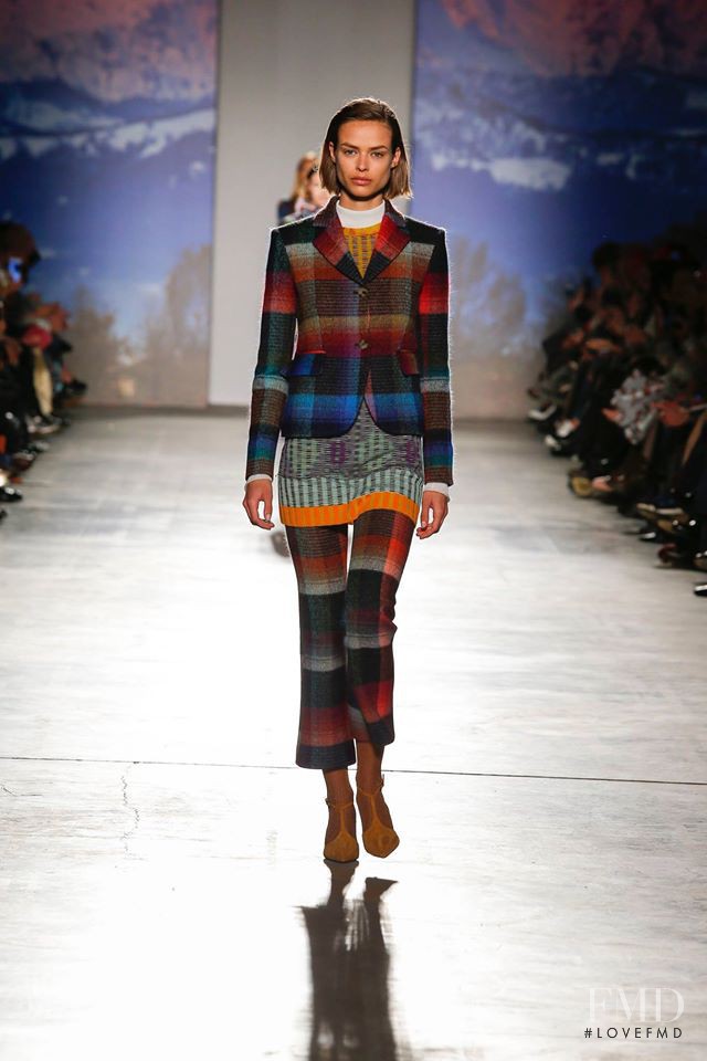 Birgit Kos featured in  the Missoni fashion show for Autumn/Winter 2017