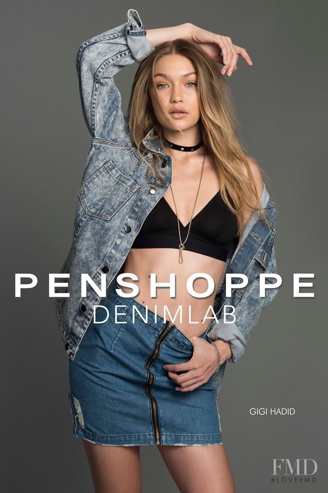 Gigi Hadid featured in  the Penshoppe DenimLab advertisement for Autumn/Winter 2016