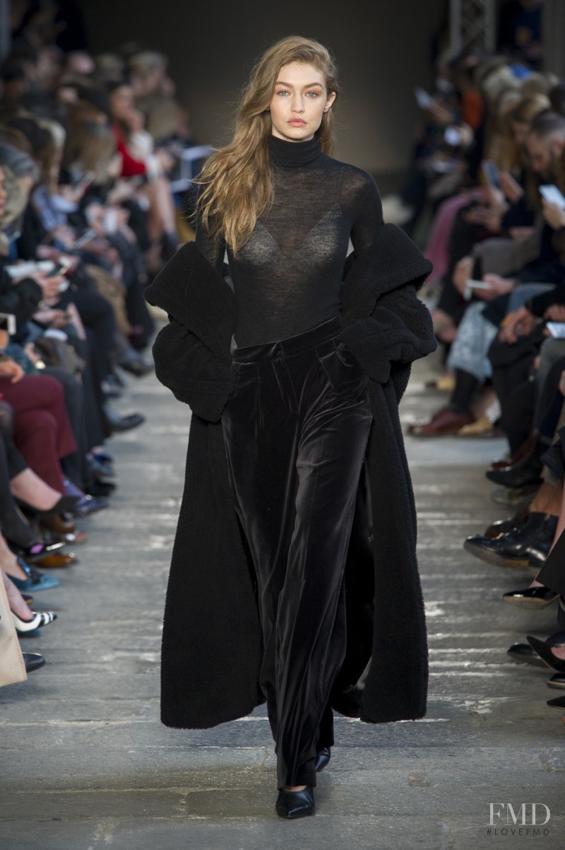 Gigi Hadid featured in  the Max Mara fashion show for Autumn/Winter 2017
