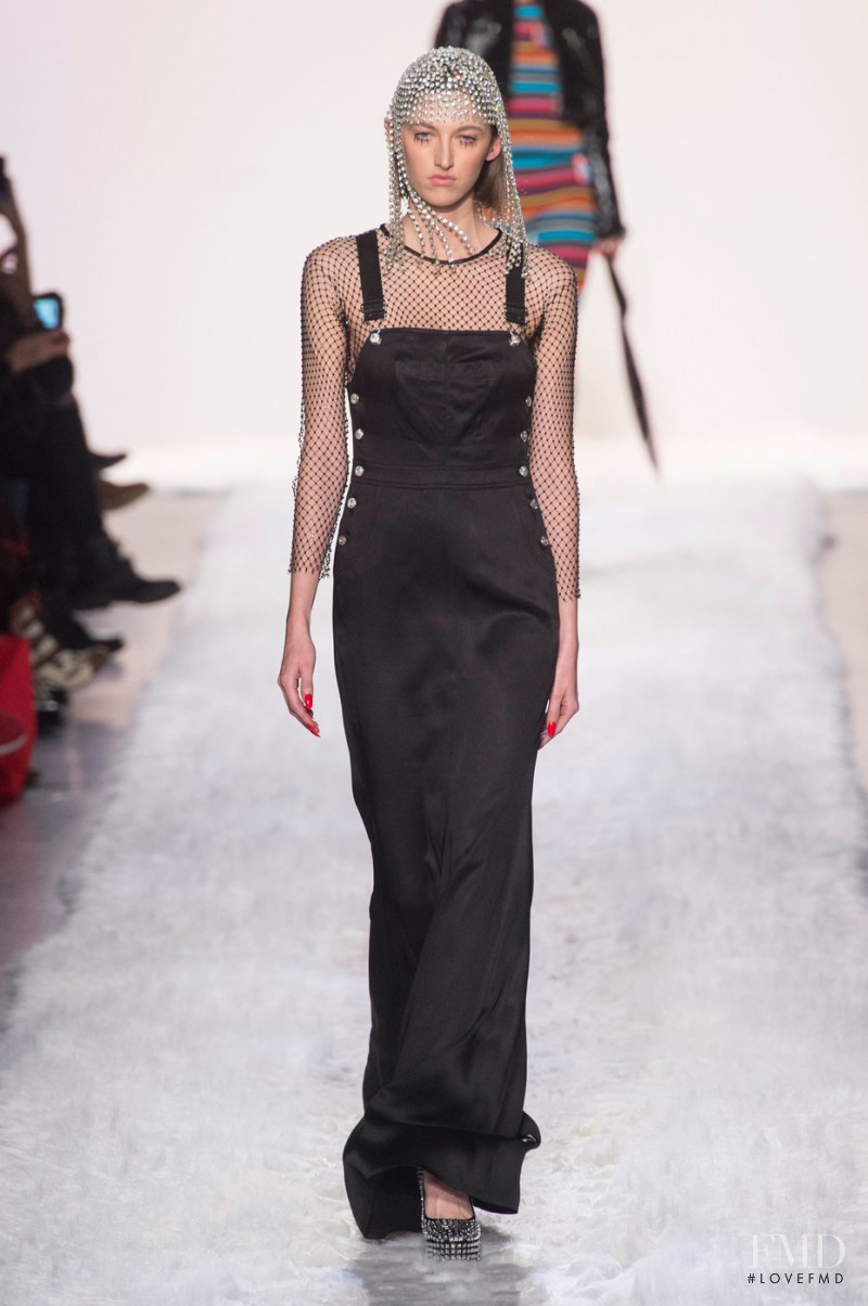Amber Witcomb featured in  the Jeremy Scott fashion show for Autumn/Winter 2017