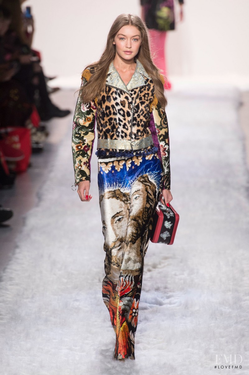 Gigi Hadid featured in  the Jeremy Scott fashion show for Autumn/Winter 2017