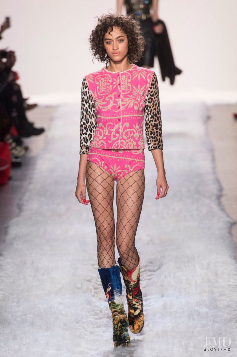 Alanna Arrington featured in  the Jeremy Scott fashion show for Autumn/Winter 2017