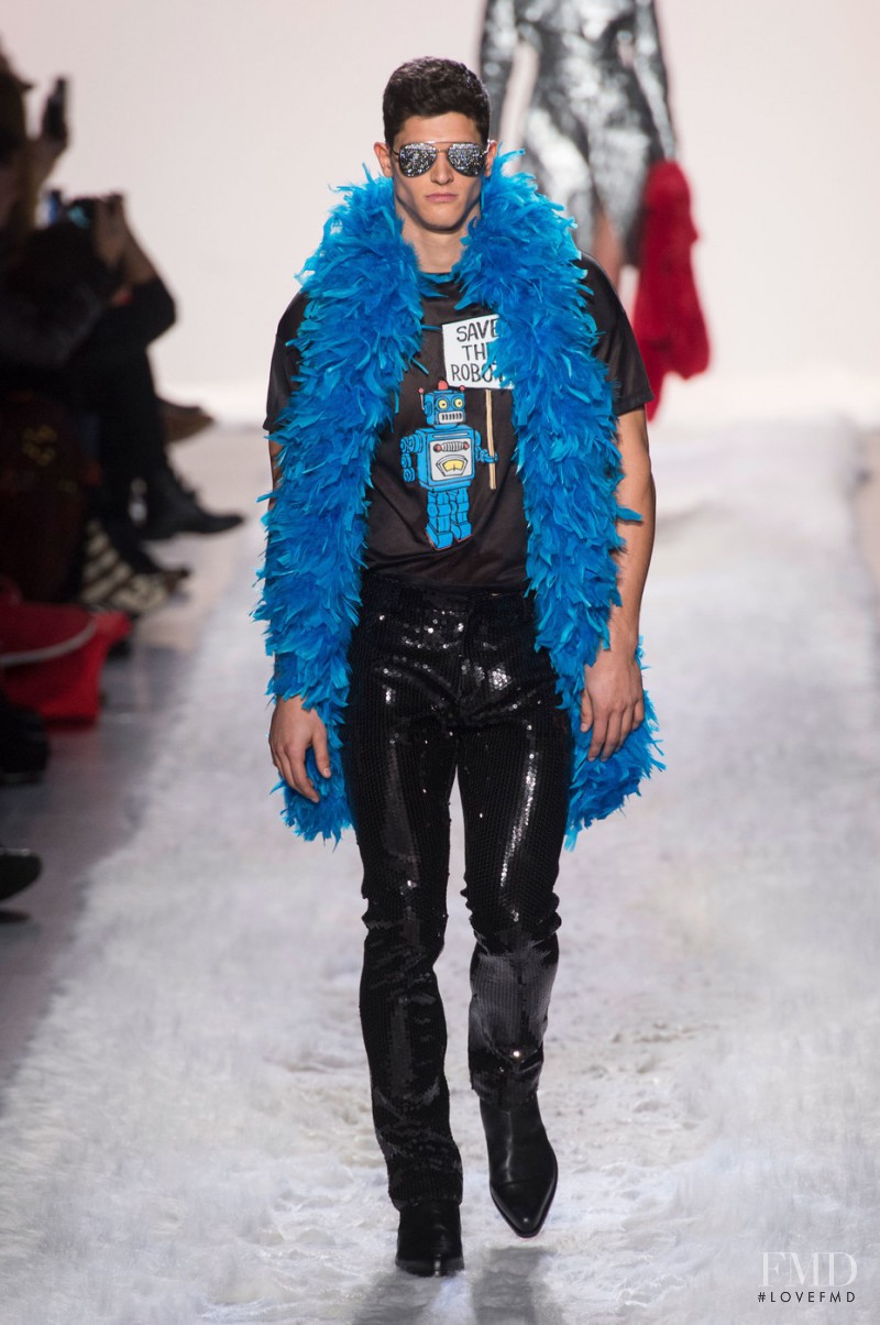 Trevor Signorino featured in  the Jeremy Scott fashion show for Autumn/Winter 2017