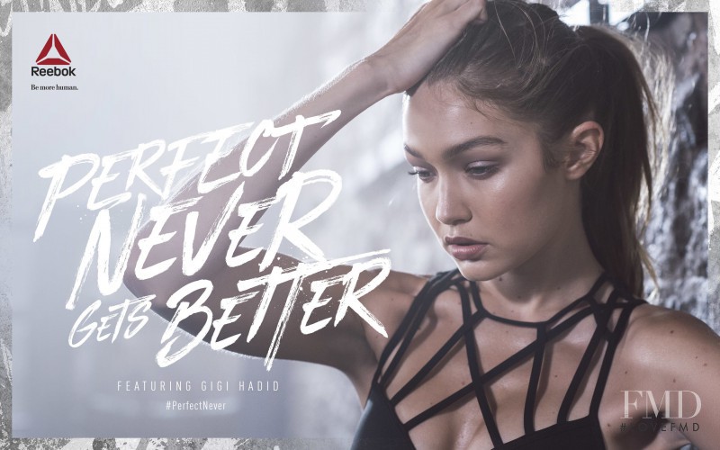 Gigi Hadid featured in  the Reebok advertisement for Spring/Summer 2017