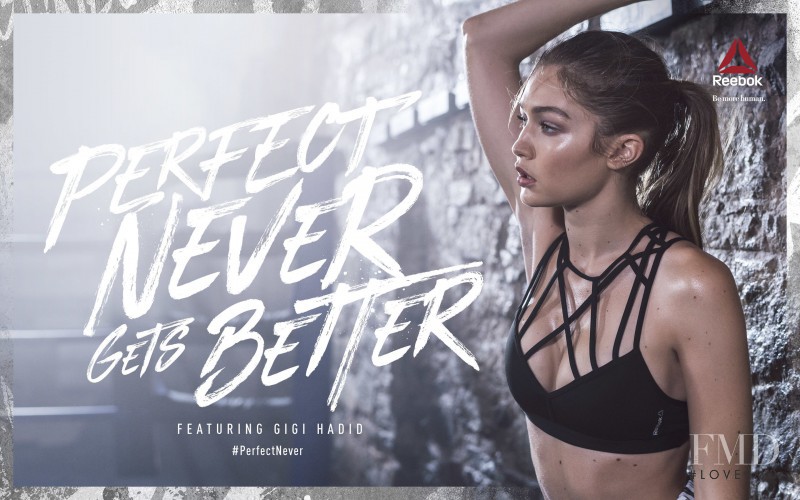 Gigi Hadid featured in  the Reebok advertisement for Spring/Summer 2017