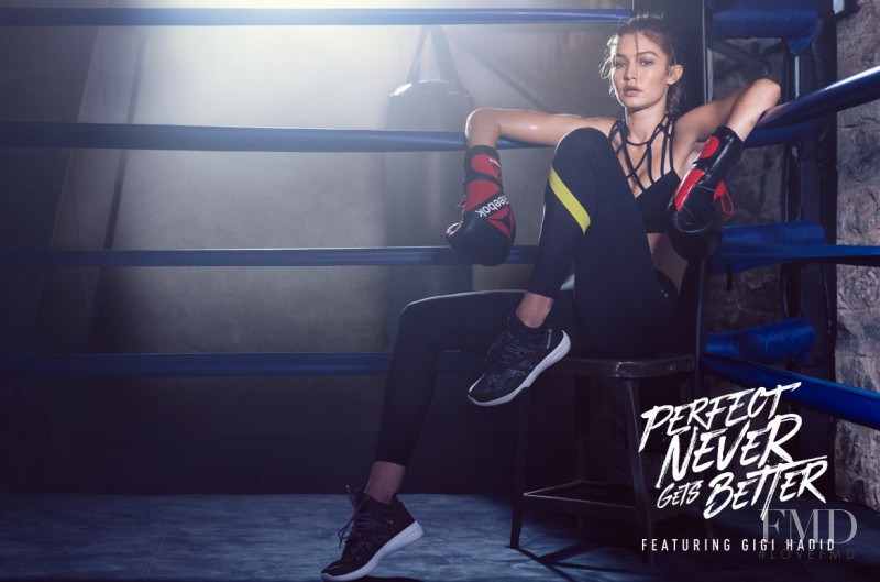 Gigi Hadid featured in  the Reebok advertisement for Spring/Summer 2017
