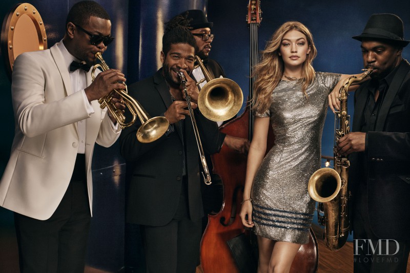 Gigi Hadid featured in  the Tommy Hilfiger advertisement for Holiday 2016