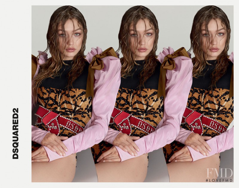 Gigi Hadid featured in  the DSquared2 advertisement for Spring/Summer 2017