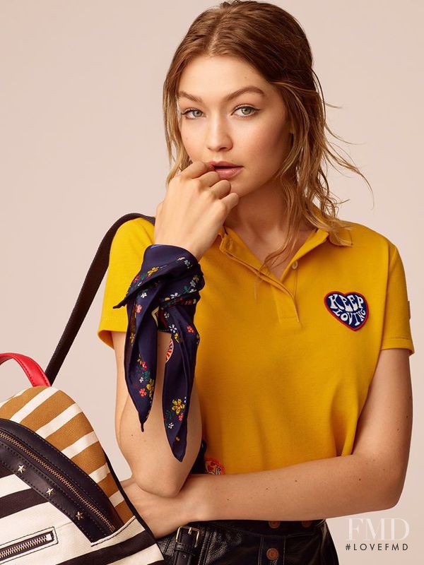 Gigi Hadid featured in  the Tommy Hilfiger x Gigi Hadid lookbook for Spring/Summer 2017