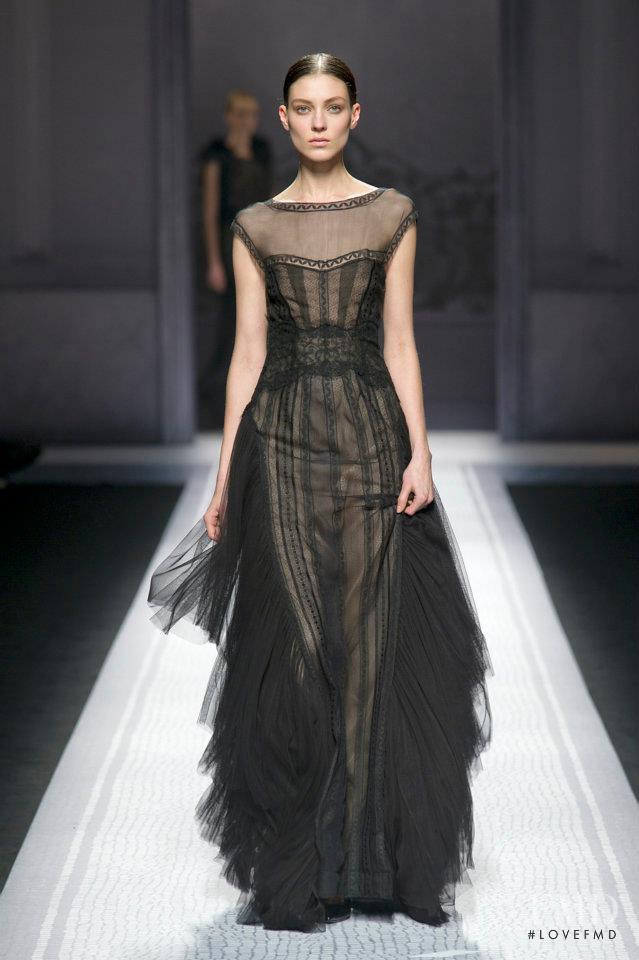 Kati Nescher featured in  the Alberta Ferretti fashion show for Autumn/Winter 2012