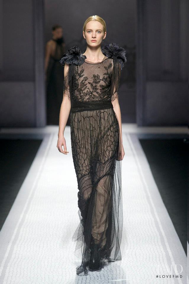 Daria Strokous featured in  the Alberta Ferretti fashion show for Autumn/Winter 2012