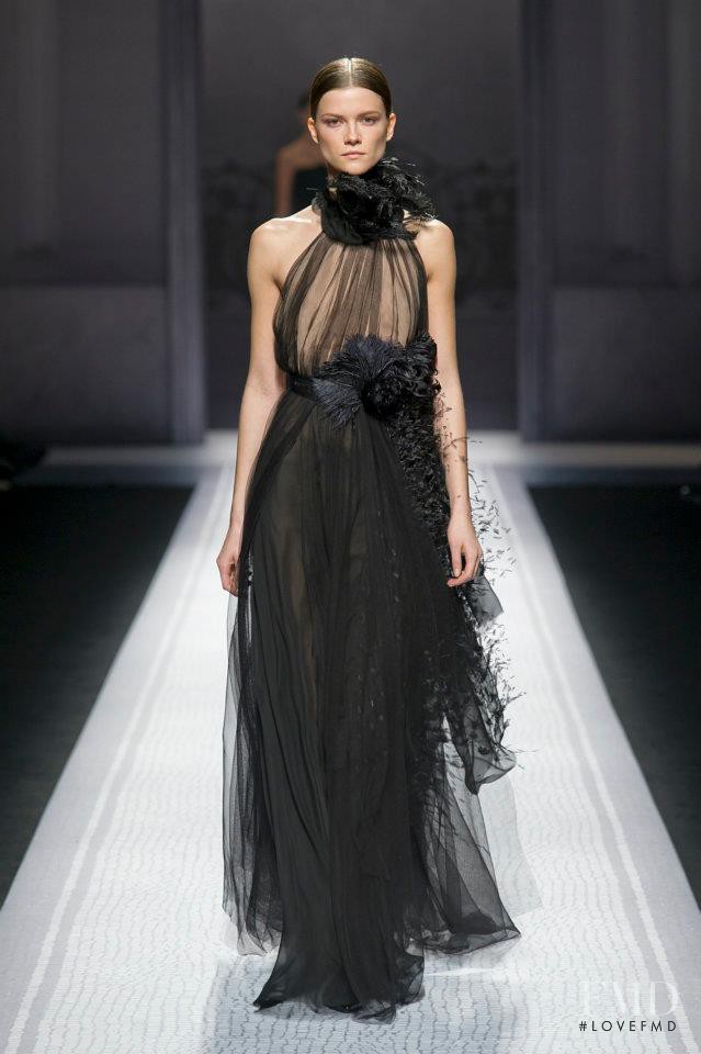 Kasia Struss featured in  the Alberta Ferretti fashion show for Autumn/Winter 2012