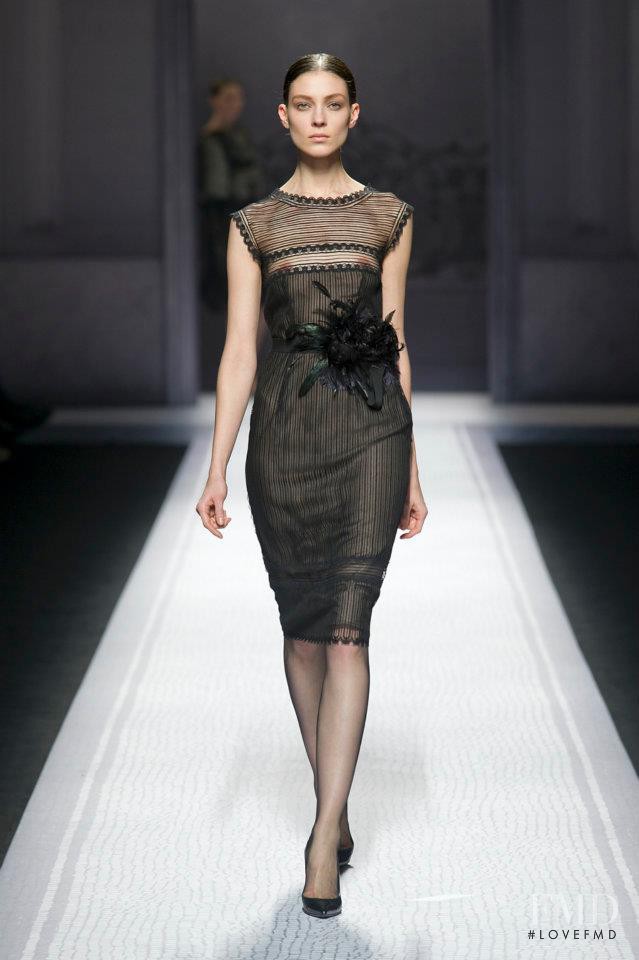 Kati Nescher featured in  the Alberta Ferretti fashion show for Autumn/Winter 2012