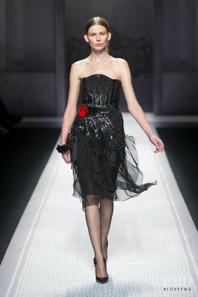 Monika Sawicka featured in  the Alberta Ferretti fashion show for Autumn/Winter 2012