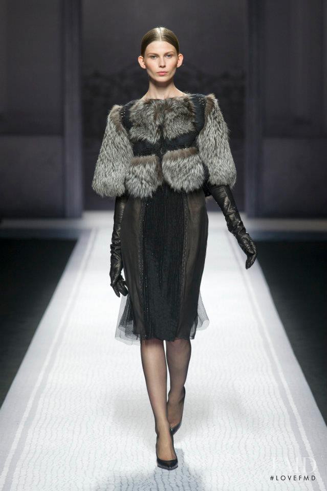 Monika Sawicka featured in  the Alberta Ferretti fashion show for Autumn/Winter 2012