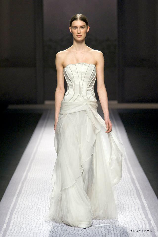 Marte Mei van Haaster featured in  the Alberta Ferretti fashion show for Autumn/Winter 2012