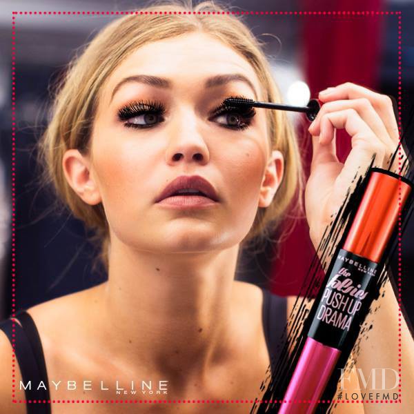 Gigi Hadid featured in  the Maybelline advertisement for Spring/Summer 2016