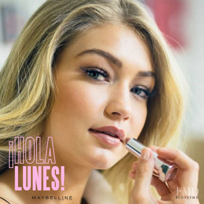 Gigi Hadid featured in  the Maybelline advertisement for Spring/Summer 2016