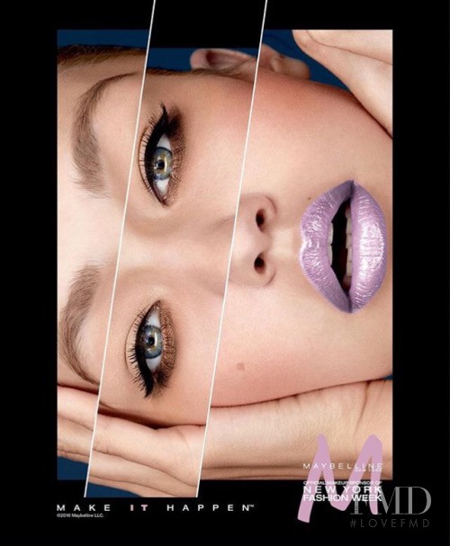 Gigi Hadid featured in  the Maybelline advertisement for Spring/Summer 2016