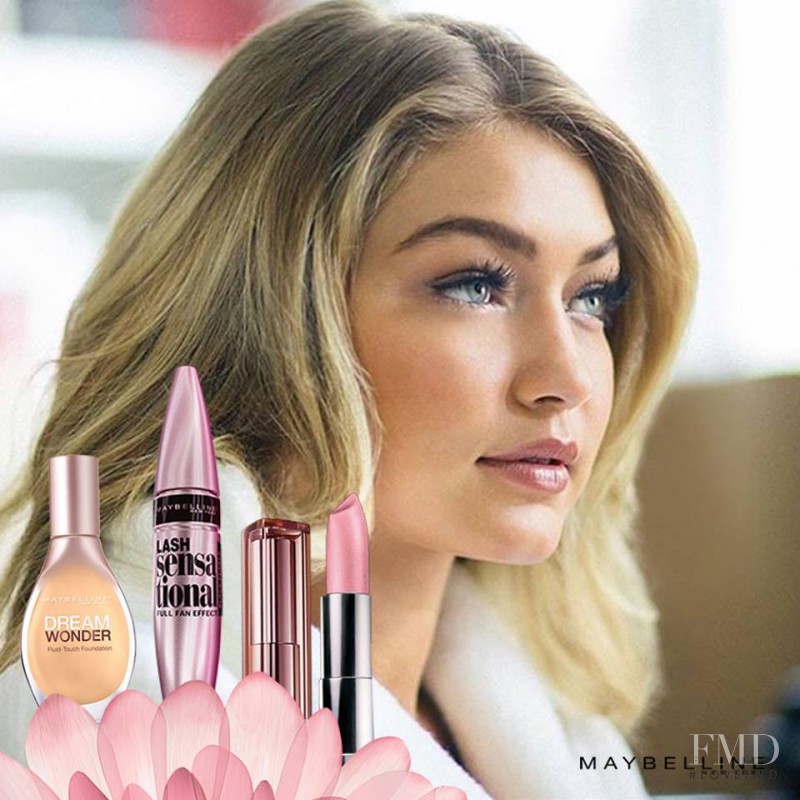 Gigi Hadid featured in  the Maybelline advertisement for Spring/Summer 2016