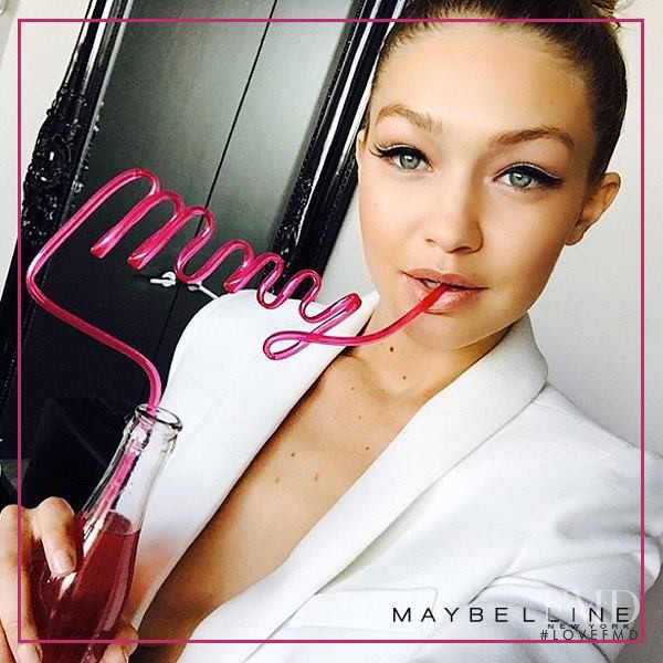 Gigi Hadid featured in  the Maybelline advertisement for Spring/Summer 2016
