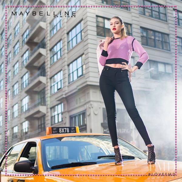 Gigi Hadid featured in  the Maybelline advertisement for Spring/Summer 2016