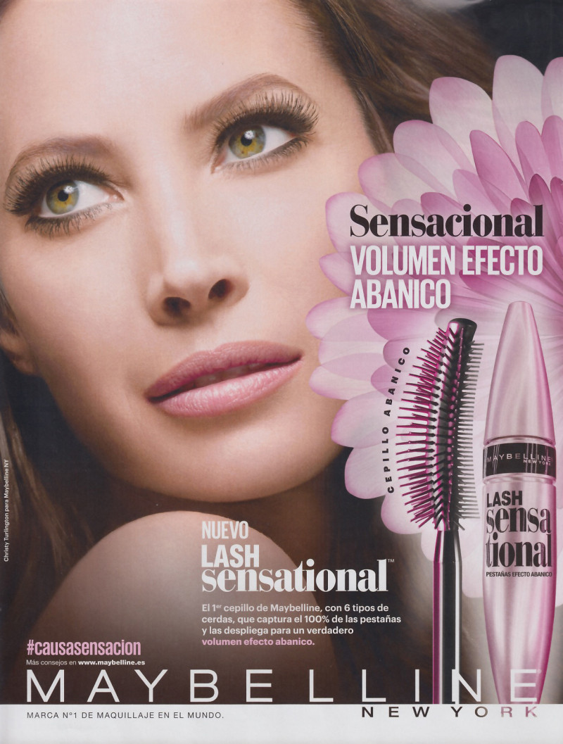 Christy Turlington featured in  the Maybelline advertisement for Spring/Summer 2016