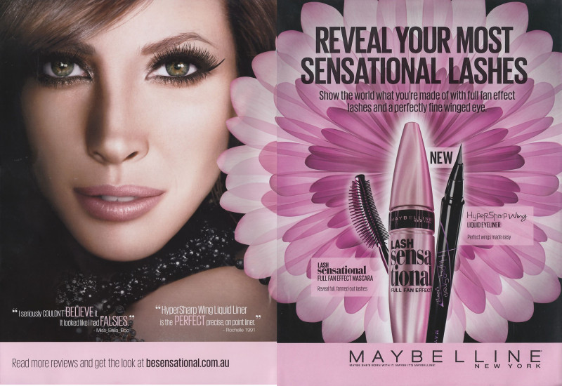 Christy Turlington featured in  the Maybelline advertisement for Spring/Summer 2016