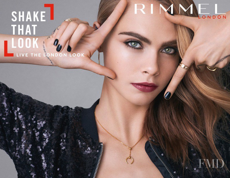 Cara Delevingne featured in  the Rimmel advertisement for Spring/Summer 2017