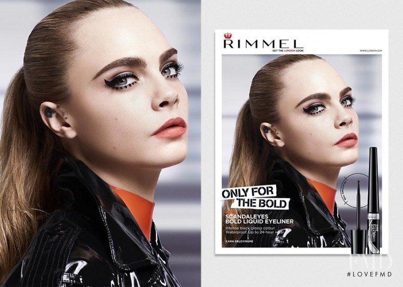 Cara Delevingne featured in  the Rimmel advertisement for Spring/Summer 2017