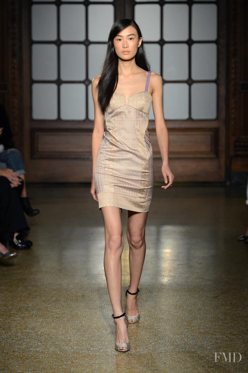 Shu Pei featured in  the Philosophy di Lorenzo Serafini fashion show for Spring/Summer 2013