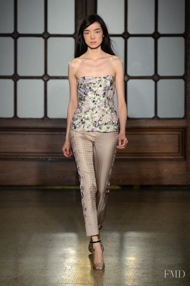 Fei Fei Sun featured in  the Philosophy di Lorenzo Serafini fashion show for Spring/Summer 2013