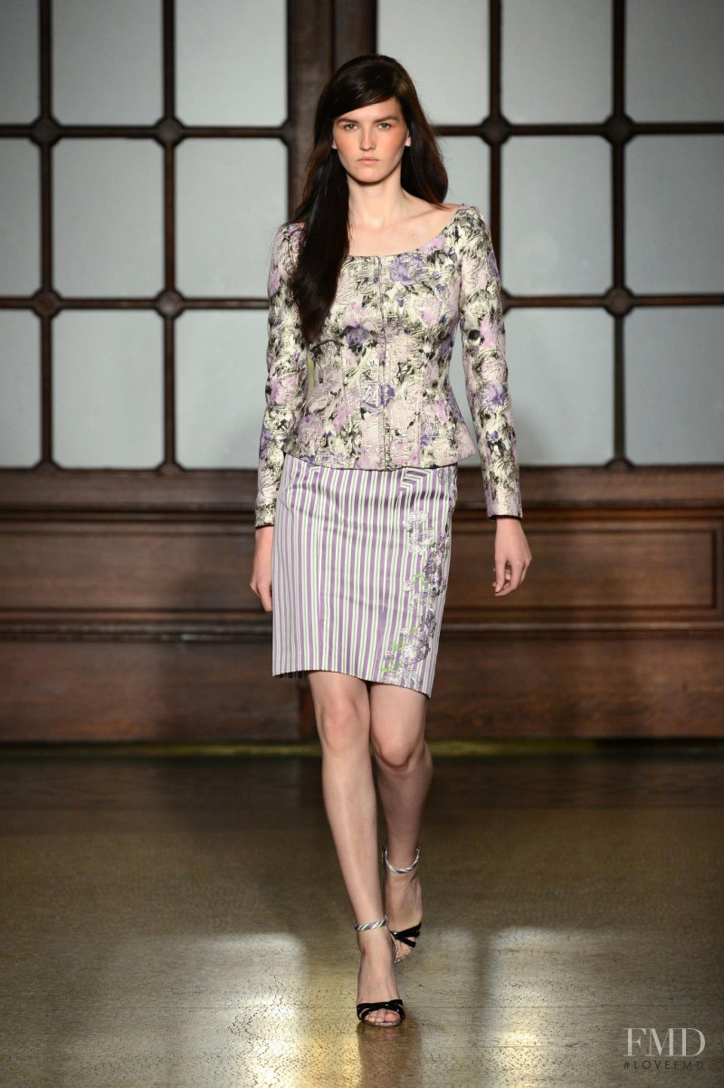 Katlin Aas featured in  the Philosophy di Lorenzo Serafini fashion show for Spring/Summer 2013