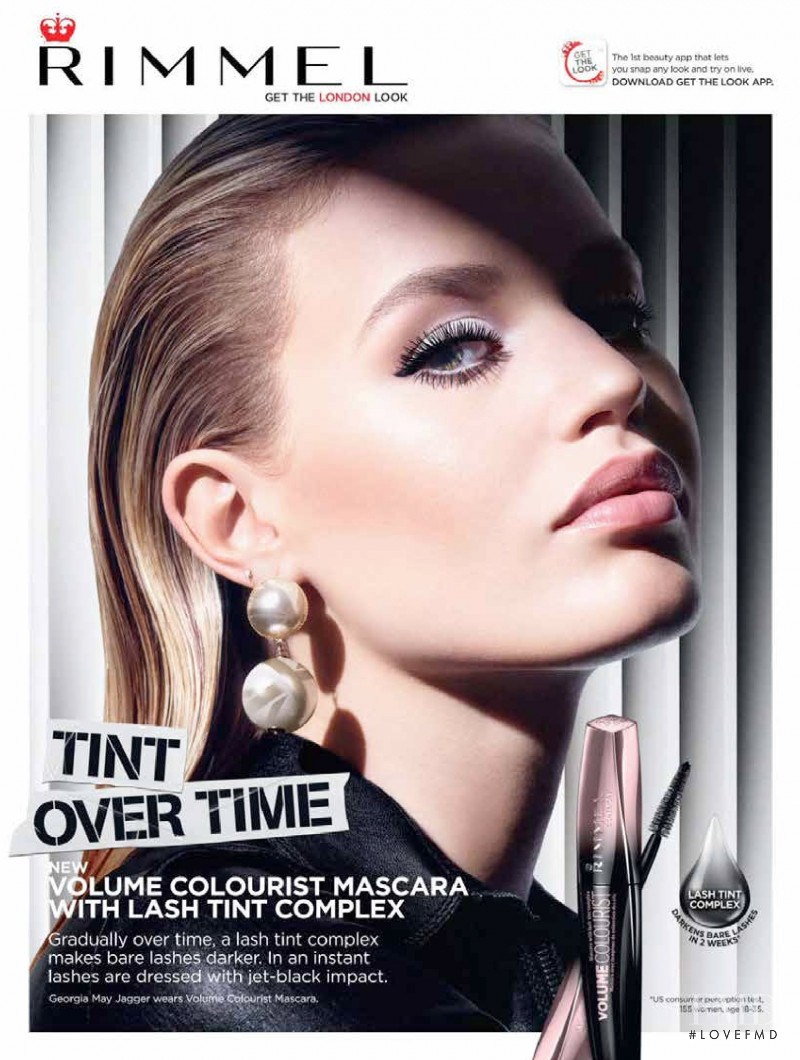 Georgia May Jagger featured in  the Rimmel Scandal Eyes Reloaded advertisement for Autumn/Winter 2016