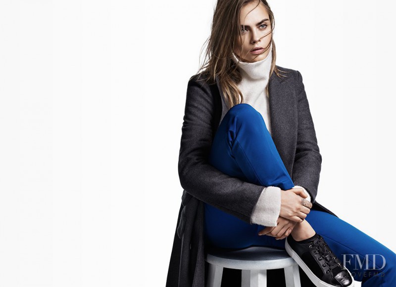 Cara Delevingne featured in  the DKNY advertisement for Autumn/Winter 2015