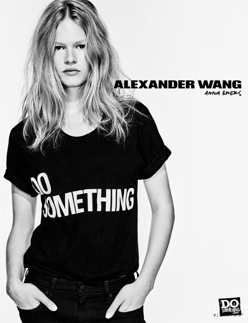 Anna Ewers featured in  the Alexander Wang x Do Something - 10 Year anniversary advertisement for Autumn/Winter 2015