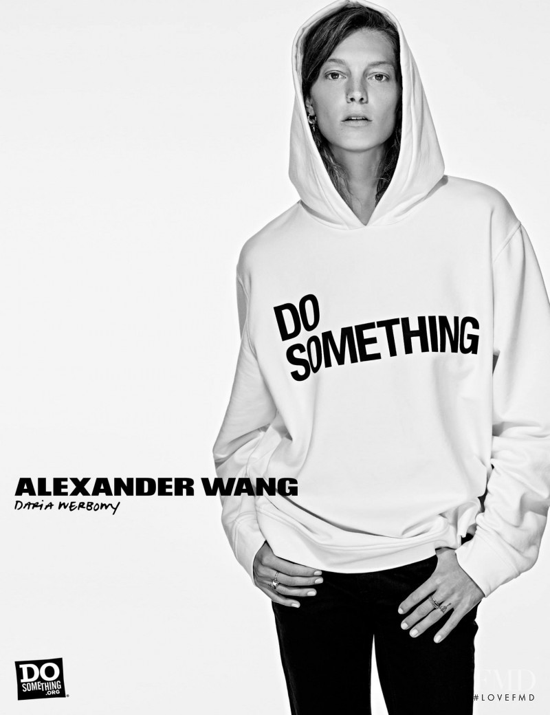 Daria Werbowy featured in  the Alexander Wang x Do Something - 10 Year anniversary advertisement for Autumn/Winter 2015
